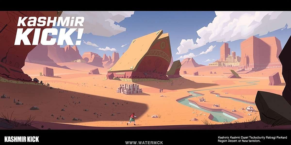 Concept art for upcoming Kashmir Kick expansion featuring new desert region, Kashmir Kick watermark